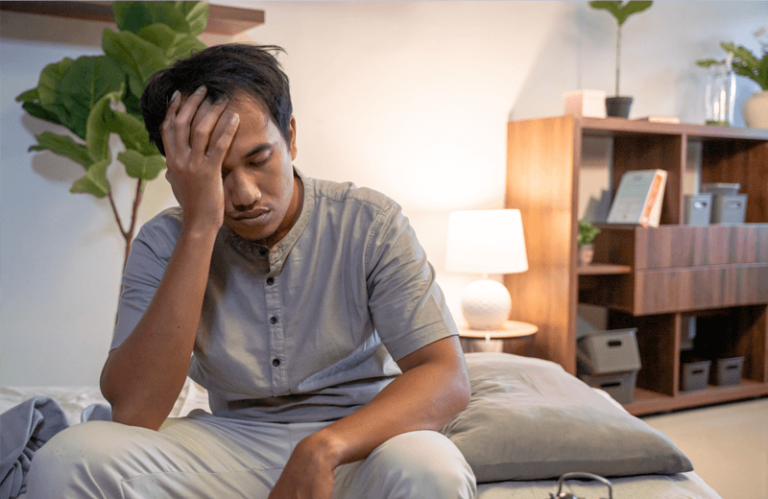 Adolescent practicing coping strategies to manage thought disorder symptoms