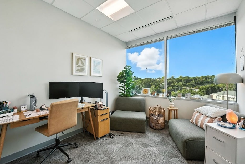 Mission Connection bright modern therapy office.