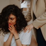 Woman receiving treatment for trauma and abuse