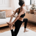 Woman using exercise for depression