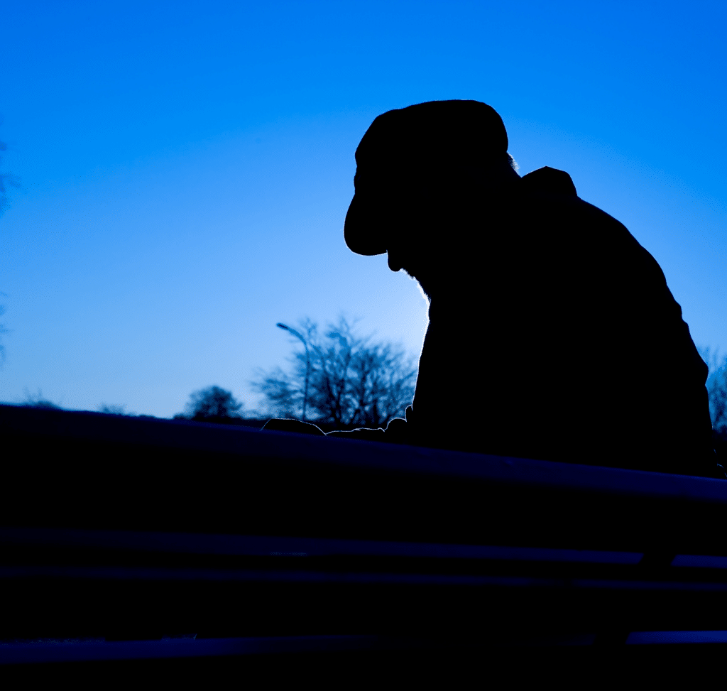 Man struggling with depression