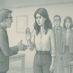 An illustration of a woman avoiding shaking hands with a work colleague due to fear of germs - Mission Connection