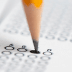 image of a pencil filling in a bubble on cognitive assessments for mental health treatment purposes
