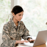 veteran searching on laptop how to file va mental health claims