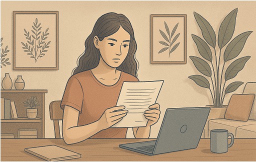 Woman reviewing health insurance plan options to find the best depression treatment coverage 