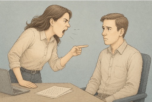 Illustration of a woman experiencing an anger outburst, depicting a common symptom of chronic anger disorder