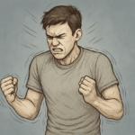 Illustration of an man with chronic anger