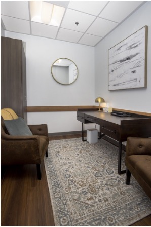 Mission Connection Healthcare outpatient therapy room where clients receive individual and group mental health treatment 