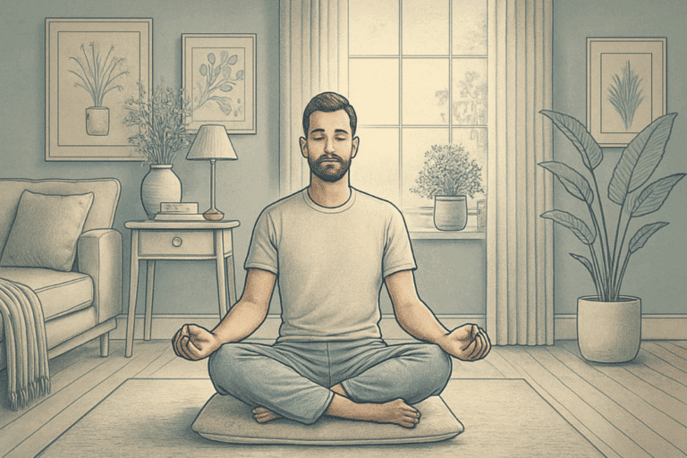Person meditating to support trauma healing and emotional recovery