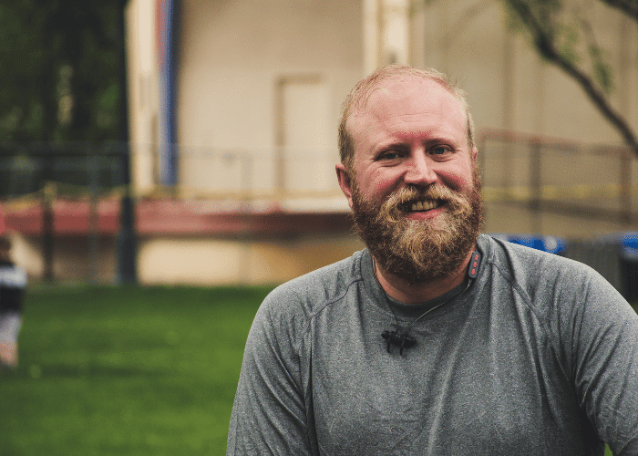 man outside happy after acceptance and commitment therapy