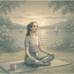 Person using the 3-3-3 grounding technique to manage anxiety symptoms.