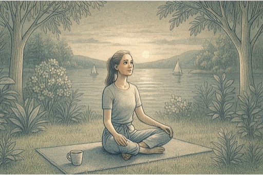 Person using the 3-3-3 grounding technique to manage anxiety symptoms.