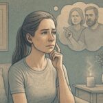 Woman reflecting on signs of emotional abuse she experienced from her parents during childhood