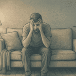 Man sitting sadly head in hands - Mission Connection