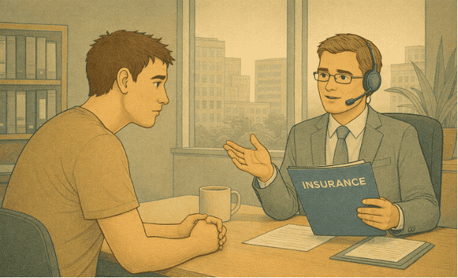 Patient verifying Cigna mental health benefits with a customer service representative.