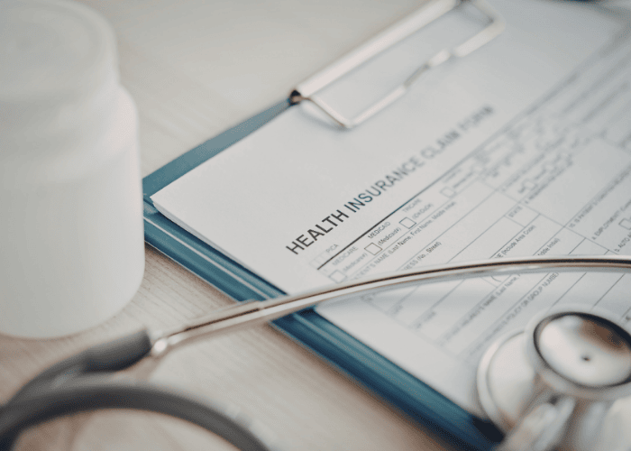 Health insurance form, empty due to insurance barriers to mental health care in virginia