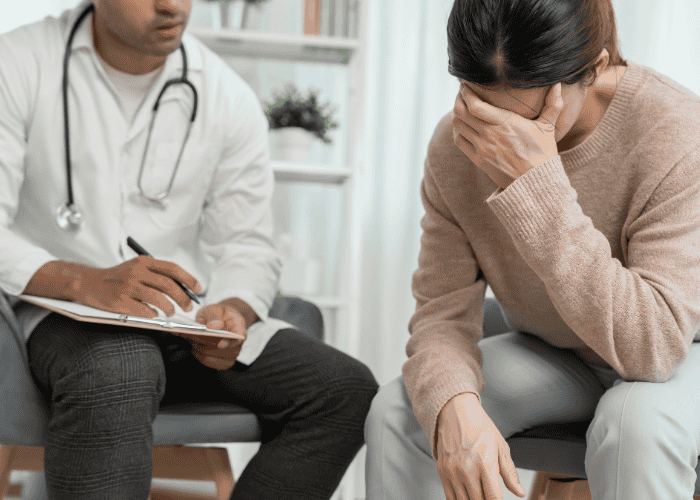 Woman in a therapy session with Washington state’s crisis response team