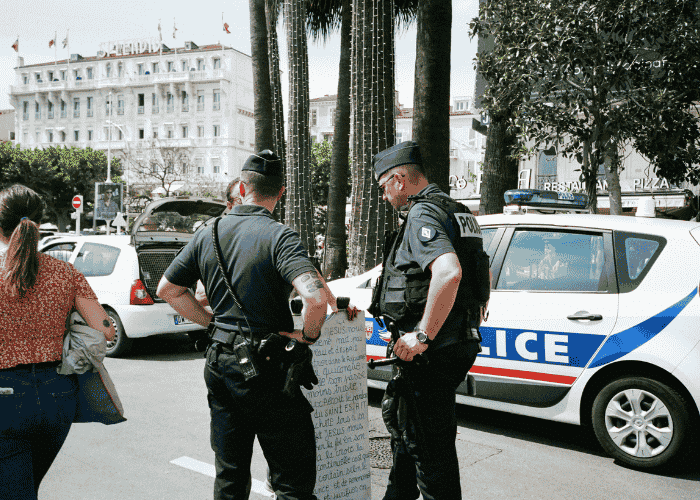 Law enforcement standing on the street after Washington state's crisis response reform