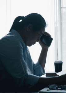 Woman needing support with mental health leave from work