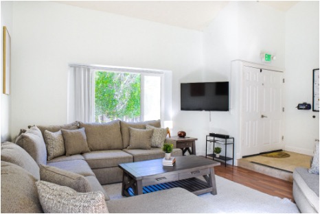 Homey living room setup in one of Mission Connection’s facilities 